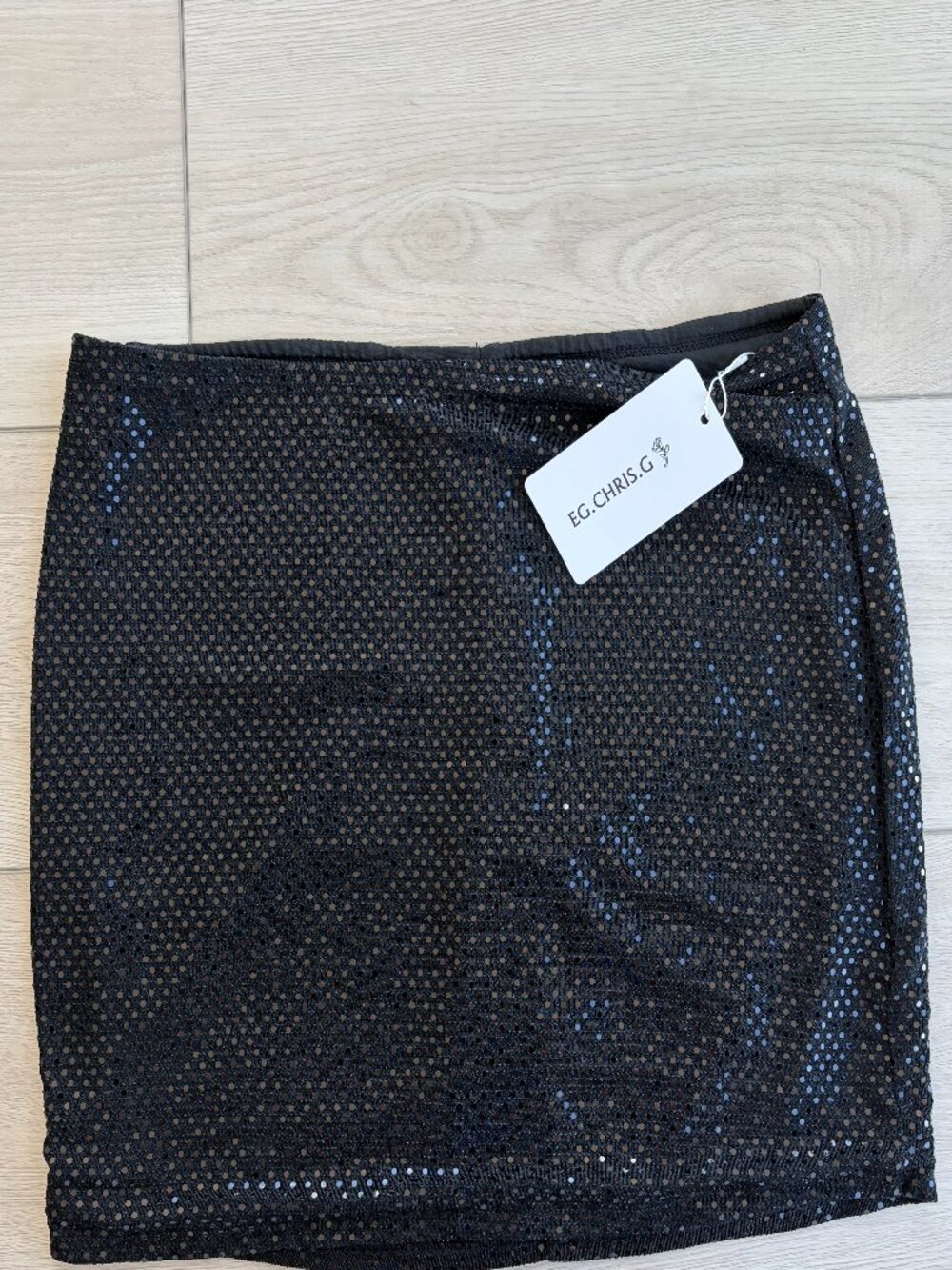 Black Sparkly Mini Skirt
